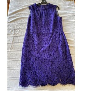ANNE KLEIN Purple Lace Dress 16 NWT